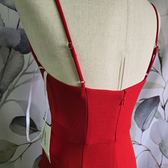 DB STUDIO | Crepe Keyhole Sheath with Side Slit in Poppy sz 2 - Picture 5 of 12